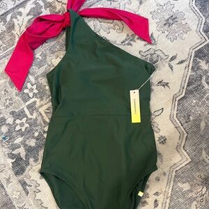 Summersalt The Bow-Shoulder Ruched Sidestroke Size 6